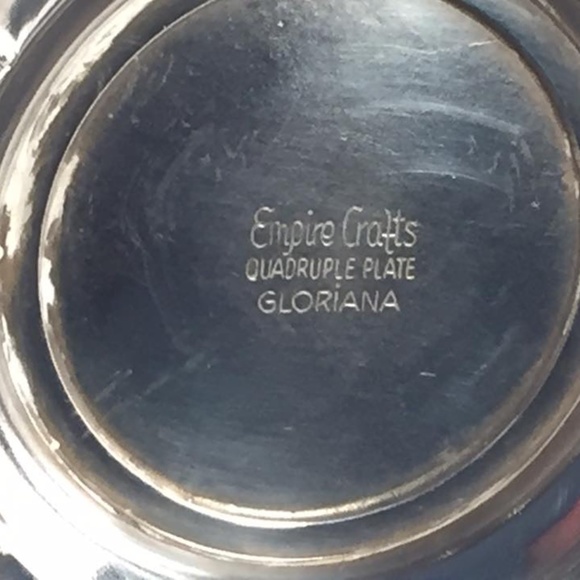 Empire Craft 5 Piece Quadruple Plated Silver Tea Set Gloriana Pattern - Picture 3 of 5